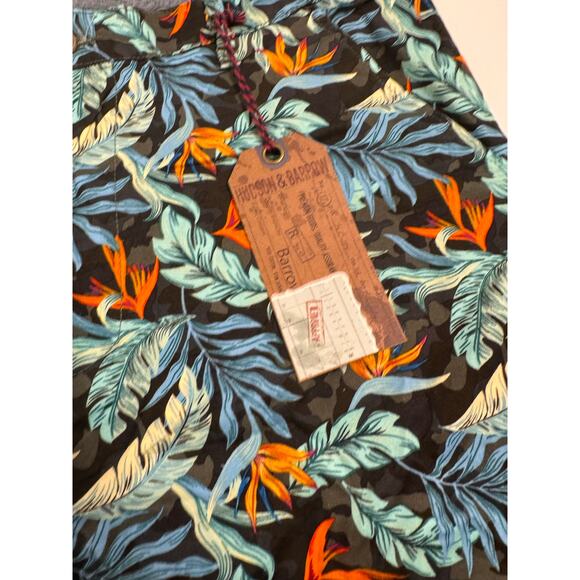 NWT Hudson and Barrow Men's Chino Casual Tropical Print Shorts Multicolor Size38 - Picture 2 of 8